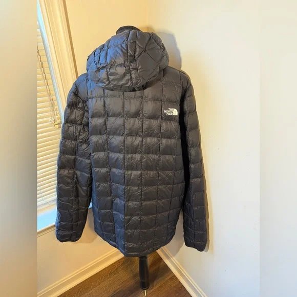 New Mens The North Face Black Eco Thermoball Full Zip Jacket Coat Puffer Matte - Picture 11 of 12